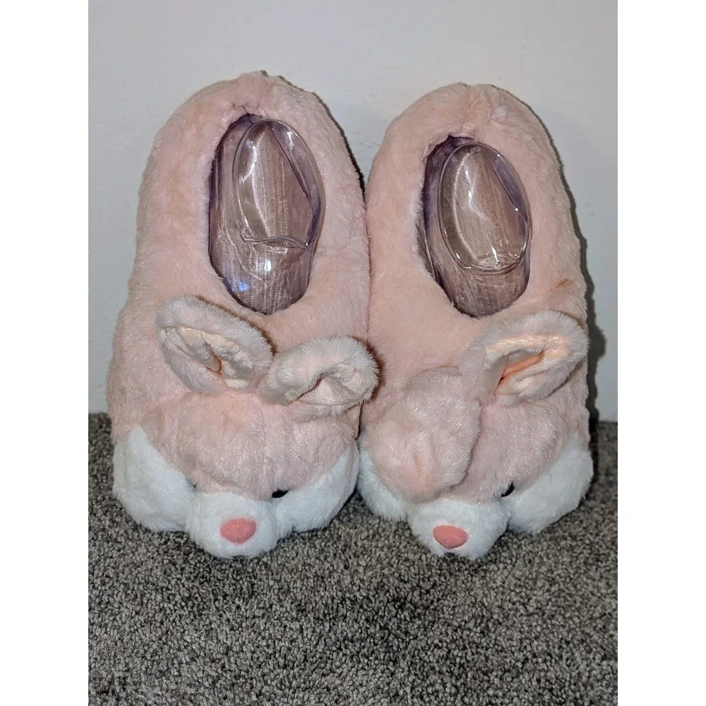 Bunny Slippers Plush Animal Slippers‎ Cute Rabbit Slippers Size 5-6 NEW